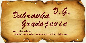 Dubravka Gradojević vizit kartica